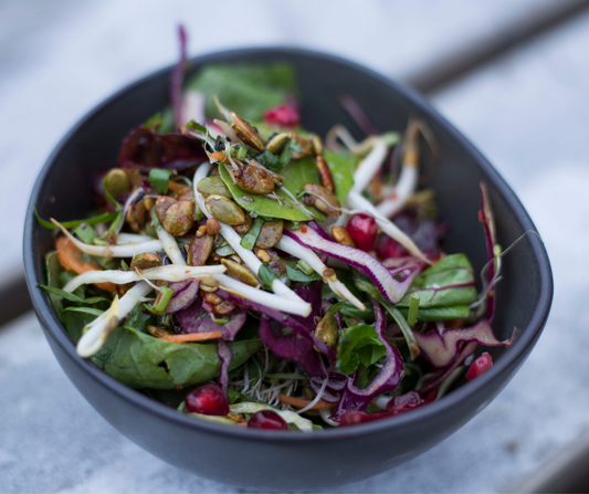 Eating for Beauty. OrganiQ Pure Beauty Salad.